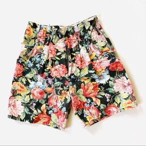 Vintage Hot & the Gang High waisted Floral shorts